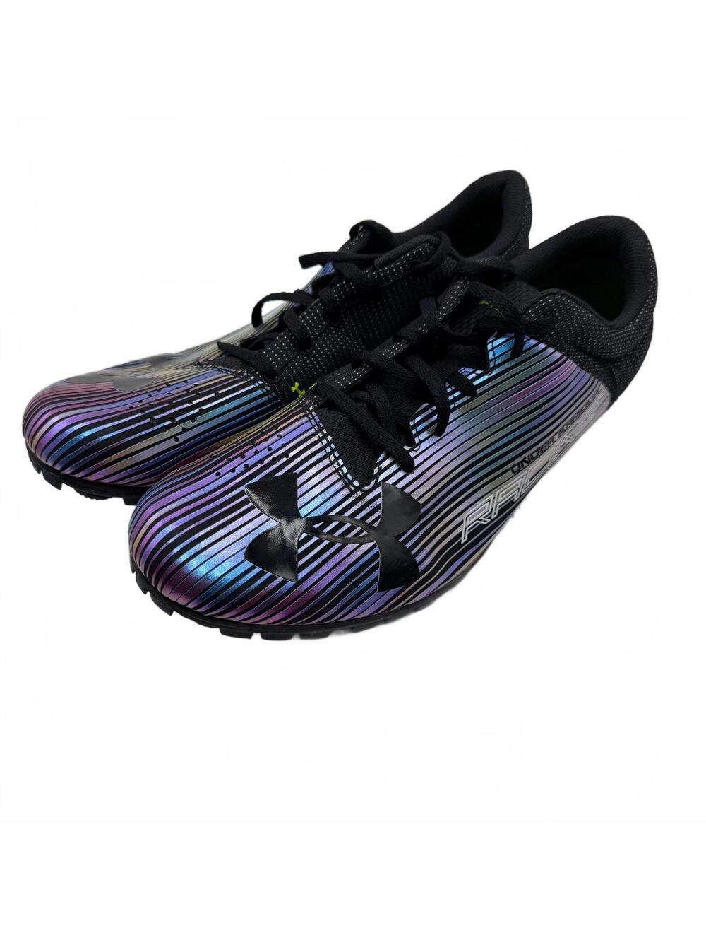 Under Armour Kick Sprint Racing Spikes Shoes Black Metallic Size 14 1273939-004